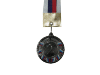 Медаль наградная с лентой, d - 60мм ( цвет "серебро", нанесена цветная краска на внешнюю сторону медали - триколор) Т6-2New!!!
