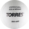 Мяч вол. "TORRES BM400" арт.V30015, р.5, синт. кожа (ТПУ), клееный, бут.кам., бело-черный