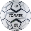 Мяч футб. "TORRES BM 500" арт.F30635, р.5, 32 пан. PU, 4 подкл. слоя, руч. сшивка, бело-серо-серебр
