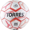Мяч футб. "TORRES BM 300" арт.F30744, р.4, 28 пан.,гл.TPU,2 подкл. слой, маш. сш., бело-серебр-крас.